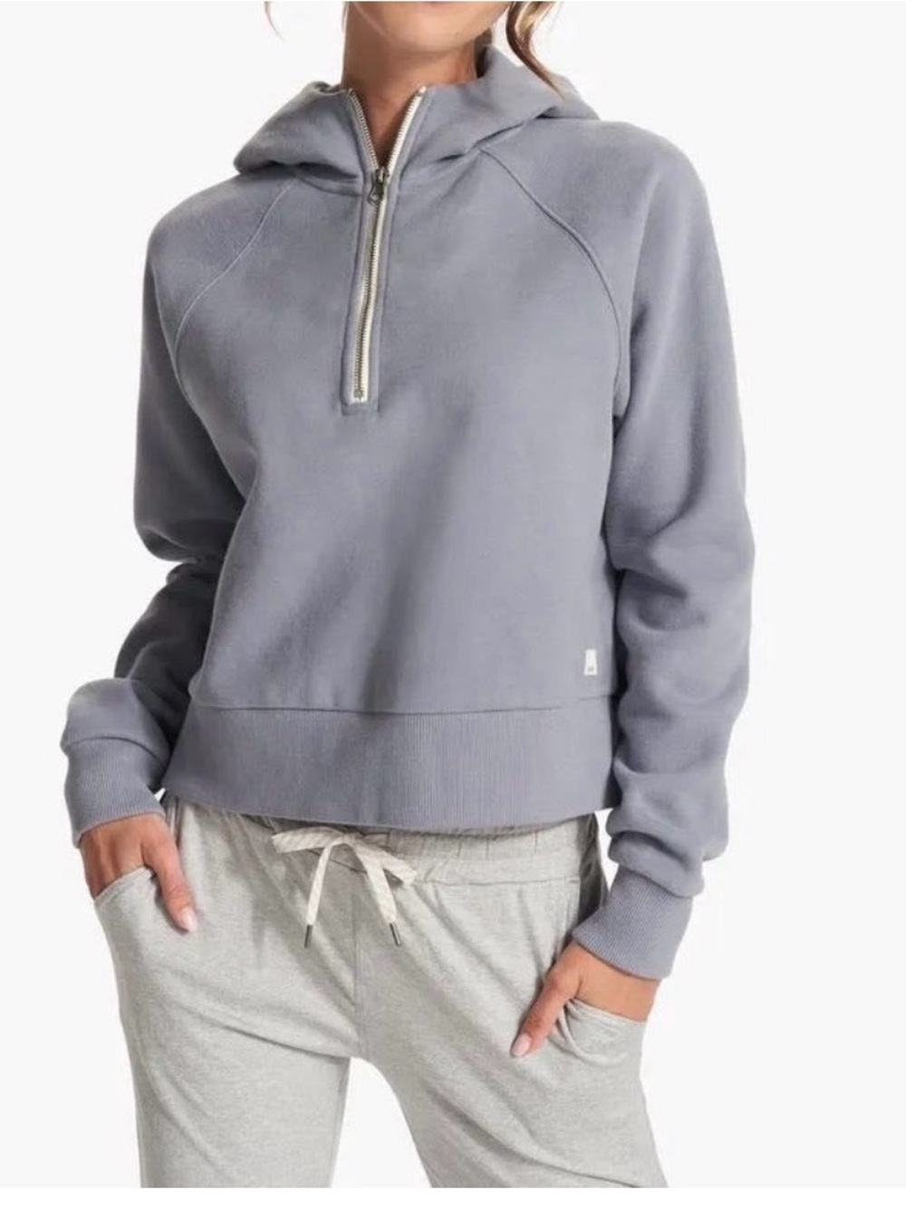 Vuori Restore Half-Zip Hooded Pullover ~ Medium ~ Smoke Blue
